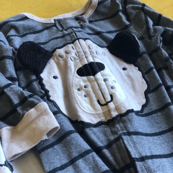 Gerber Grey & Tan Puppy Dog Pajamas, Size 6-9 Months - Picture 2 of 5